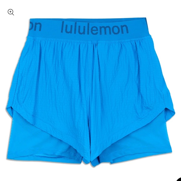 LULULEMON Logo Waistband High-Rise Training Short Poolside - Picture 6 of 14